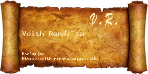 Voith Renáta névjegykártya